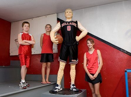 basketball lego sculpture