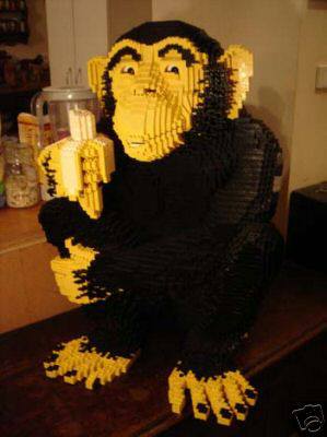 monkey lego sculpture